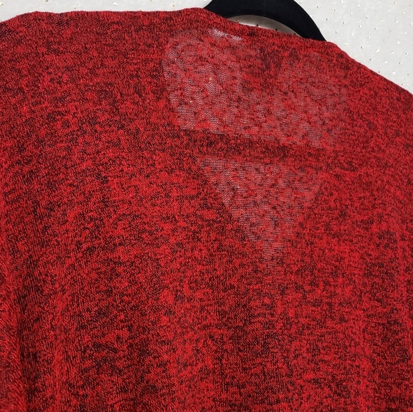 Zipper Front Dolman Sleeve Sweater * Red / Black * Loose Fit *Sz S* - Picture 5 of 7